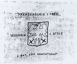 Djerfbataljonens fana (ur "Värmlandsregementes historia 1950-1994")